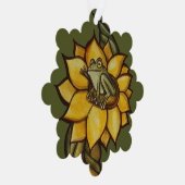 Zonnebloem Kikkerbloem Ornament Kaart (Rechts)