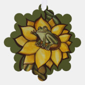 Zonnebloem Kikkerbloem Ornament Kaart (Voorkant)