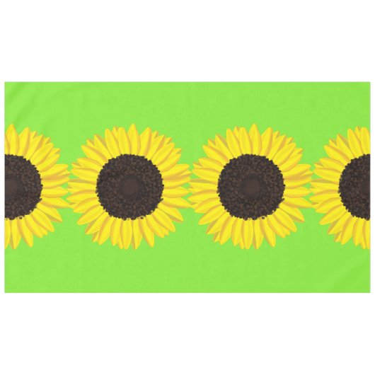 Zonnebloem Kind Birthday Party Tafelkleed (Voorkant (Horizontaal))