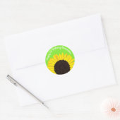 Zonnebloem Kind Birthday Summer Cute Flowers Ronde Sticker (Envelop)