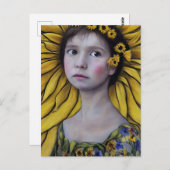 Zonnebloem Kind Briefkaart (Voorkant / Achterkant)