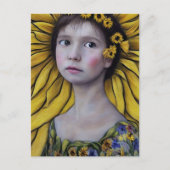 Zonnebloem Kind Briefkaart (Voorkant)
