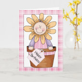 Zonnebloem Kinder (pot) Verjaardagsgroet Kaart (Gele Bloem)