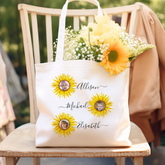 Zonnebloem Kinderen | Kleinkinderen Foto Tote Bag