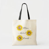 Zonnebloem Kinderen | Kleinkinderen Foto Tote Bag (Voorkant)