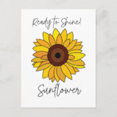 Zonnebloem Klaar om te schijnen Zonnebloem Briefkaart (Voorkant)