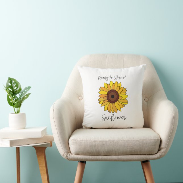 Zonnebloem klaar om te schijnen Zonnebloem  Kussen (Stoel)