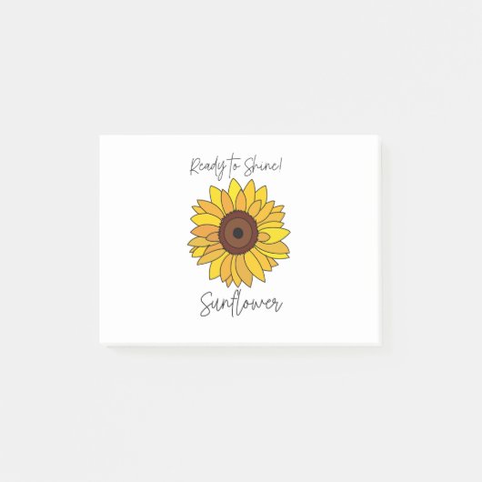 Zonnebloem klaar om te schijnen Zonnebloem Post-it® Notes (Voorkant)