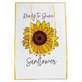 Zonnebloem klaar om te schitteren Zonnebloem Medium Cadeauzakje (Achterkant)
