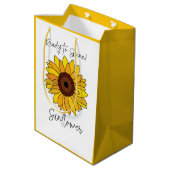Zonnebloem klaar om te schitteren Zonnebloem Medium Cadeauzakje (Achterkant Gekanteld)