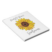 Zonnebloem klaar om te schitteren Zonnebloem Notitieblok (Schuin)