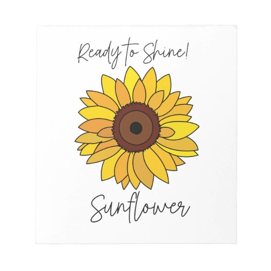 Zonnebloem klaar om te schitteren Zonnebloem Notitieblok (Voorkant)