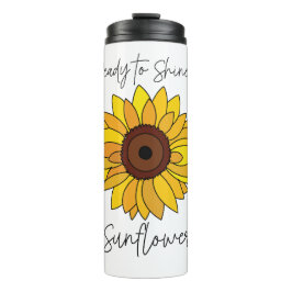 Zonnebloem klaar om te schitteren Zonnebloem Thermosbeker