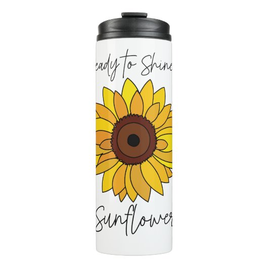 Zonnebloem klaar om te schitteren Zonnebloem Thermosbeker (Voorkant)
