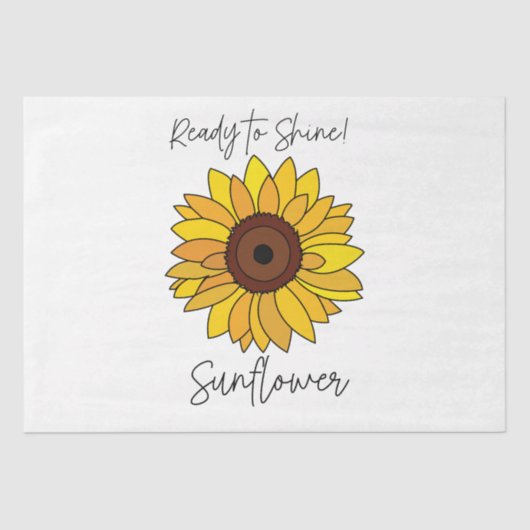 Zonnebloem klaar om te schitteren Zonnebloem Tissuepapier (Voorkant)
