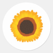 Zonnebloem Klassic Round Sticker (Voorkant)