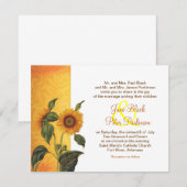 Zonnebloem klassieke bruiloft uitnodiging (Voorkant / Achterkant)