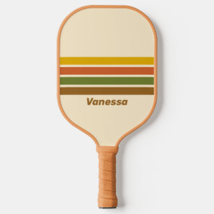 Zonnebloem Klaver Over Strepen met Naam Pickleball Paddle