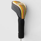 Zonnebloem Klaver Speld Gestreeptd met Naam Golfheadcover (Schuin)