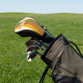 Zonnebloem Klaver Speld Gestreeptd met Naam Golfheadcover (Insitu)
