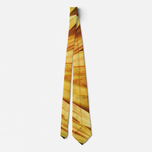 Zonnebloem Kleur Geel bruine Mannen Stropdas (Achterkant)