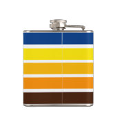 Zonnebloem Kleuren Persoonlijke Bruidsmeisje Hip F Heupfles (Achterkant)