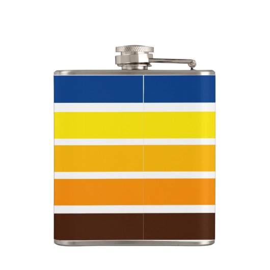 Zonnebloem Kleuren Persoonlijke Bruidsmeisje Hip F Heupfles (Achterkant)