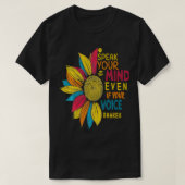 Zonnebloem kleurrijk, zelfs als je video t-shirt (Design voorkant)