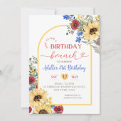 ZONNEBLOEM Kleurrijke Bloemen Zomer Verjaardag Bru Kaart (Voorkant)