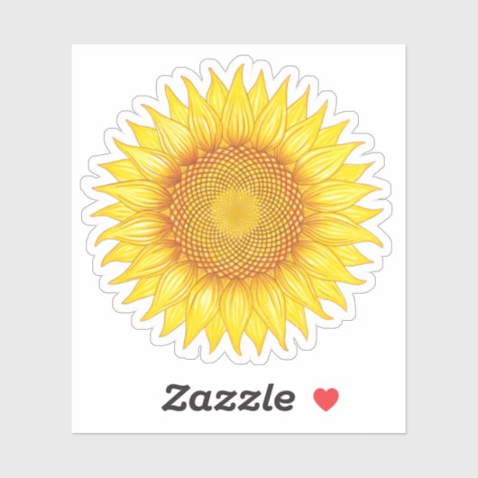 Zonnebloem Kleurrijke Gele Mandala Sticker (Vel)