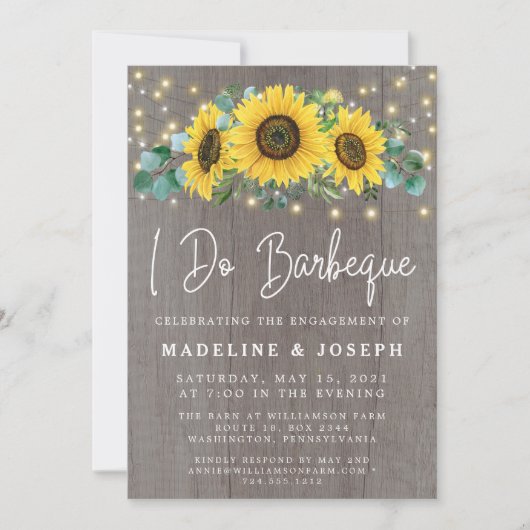 Zonnebloem Klimlichten die ik doe met BBQ Engageme Kaart (Voorkant)