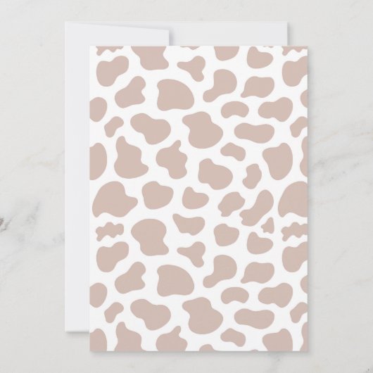 Zonnebloem Koe Birthday Party Kaart (Achterkant)