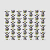 Zonnebloem Koe Boerderij Theme Design Tissuepapier (Voorkant)