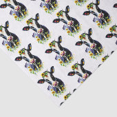 Zonnebloem Koe Boerderij Theme Design Tissuepapier (Detail)