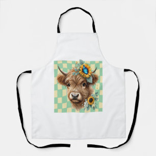 Zonnebloem Koe Png, Cute Hoogland Koe Schort