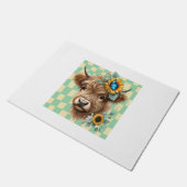 Zonnebloem Koe, Schattigee Highland Koe Deurmat (Schuin)