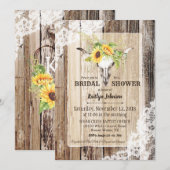 Zonnebloem Koe schedel schuur hout rustiek Vrijgez Kaart (Voorkant / Achterkant)