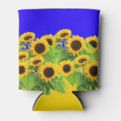 Zonnebloem Koelbox Oekraïense vlag kleuren Freedom Blikjeskoeler (Voorkant)