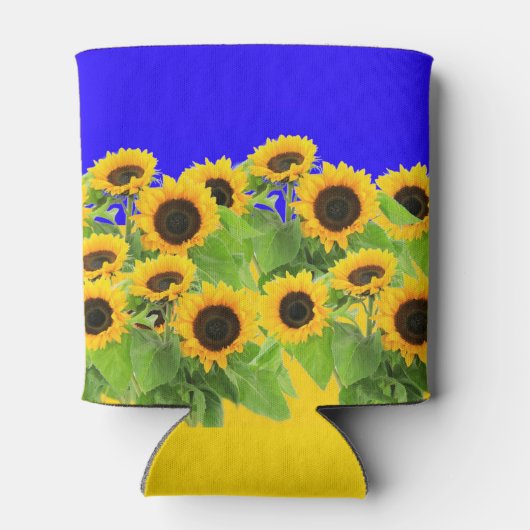Zonnebloem Koelbox Oekraïense vlag kleuren Freedom Blikjeskoeler (Achterkant)