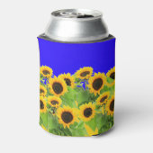 Zonnebloem Koelbox Oekraïense vlag kleuren Freedom Blikjeskoeler (Blikje Achterkant)