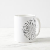 zonnebloem koffiemok (Voorkant rechts)