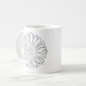 zonnebloem koffiemok (Voorkant links)