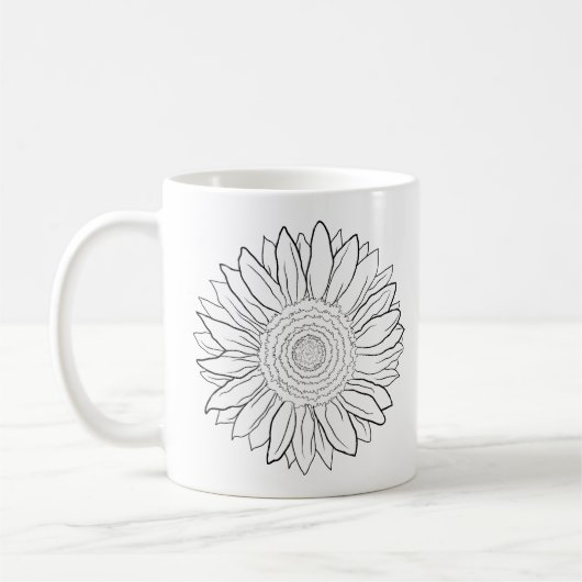 zonnebloem koffiemok (Links)