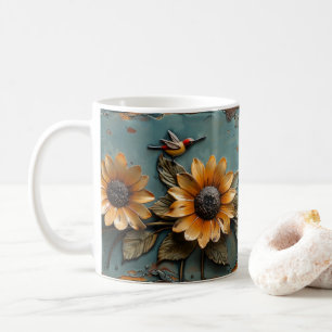 Zonnebloem Kolibrie Lieveheersbeestje Koffiemok  