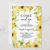 Zonnebloem Kom en ga Baby shower Uitnodiging (Voorkant)