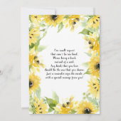 Zonnebloem Kom en ga Baby shower Uitnodiging (Achterkant)