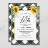 Zonnebloem Koppels Ik doe BBQ Vrijgezellenfeest Kaart (Voorkant / Achterkant)