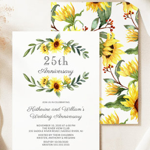 Zonnebloem Krans 25e Jubileumfeest Kaart