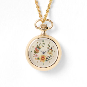 Zonnebloem Krans Horloge