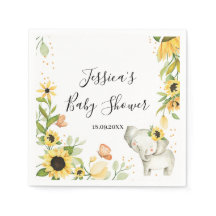 Zonnebloem Krans Olifant Baby Shower